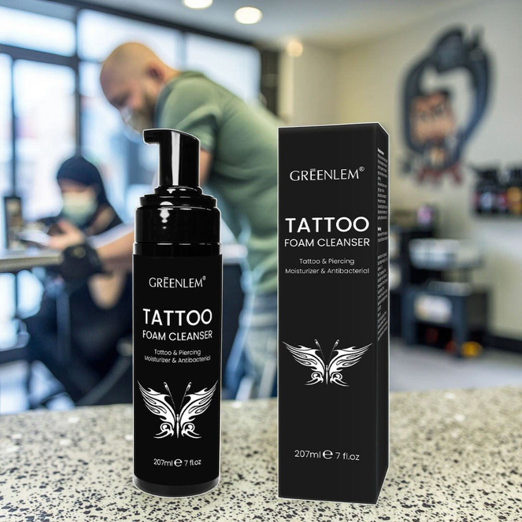 OEM Tattoo Aftercare Products Foaming Skin Cleanser Custom Logo for Tattoo Parlor Wholesale(pic3)