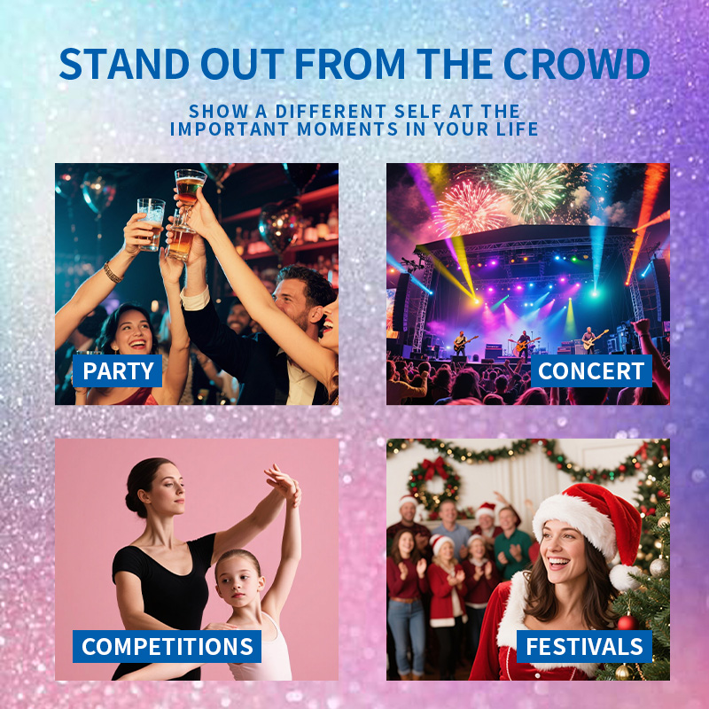 Wholesale Glitter Hair Spray Shimmer Powder for Parties Cosplay & Festival Safe & Non-Toxic (10 Colors)(pic5)