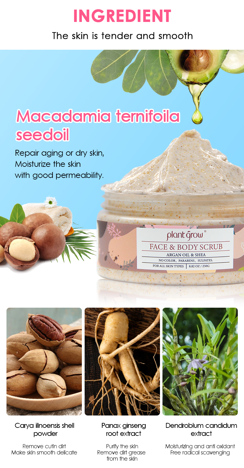 Plant Grow Face&Body Scurb for skin care women and men(pic7)