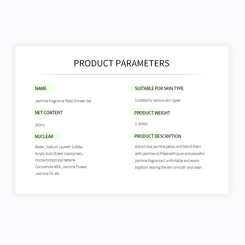 Jasmine Fragrance Petal ShowerGel to Clean skin  for Men and Women(pic7)