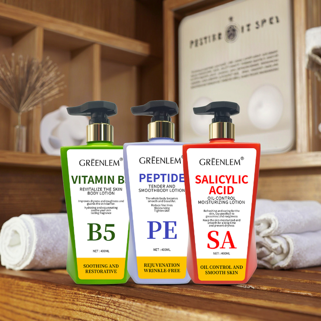 Body Lotion Set of 3: Vitamin B5 for Repair, Peptide for Firming, Salicylic Acid for Smoothing Skin(pic2)