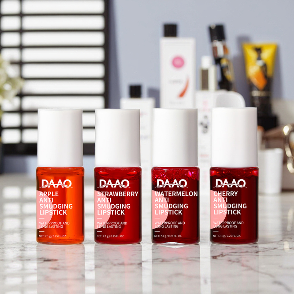 Long Lasting Strawberry Tint Lipstick Smudge Proof Non Transfer Lip Makeup with Vitamin E(pic4)