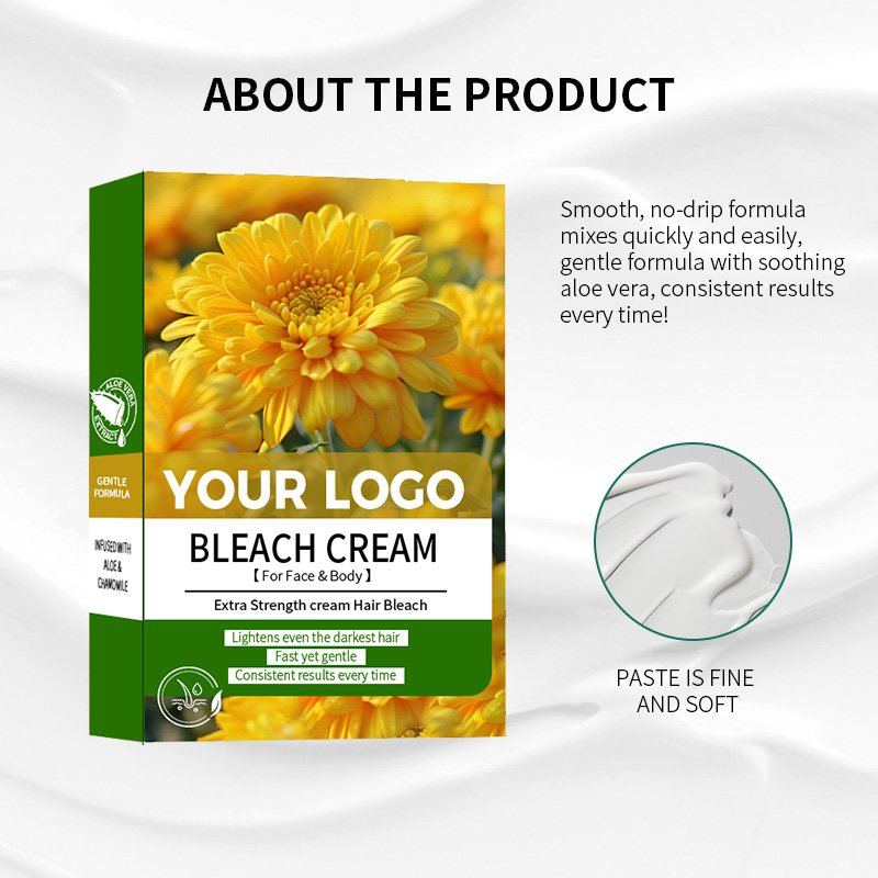 Wholesale Extra Strength Creme Bleach Complete Kit Fading Hair Organic Cream Bleach for Body Hair(pic1)
