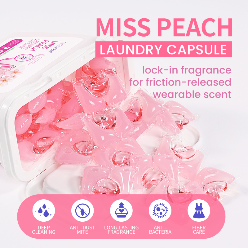 3-in-1 Peach Laundry Pods | Bulk Wholesale | Eco-Friendly Detergent Capsules(pic3)