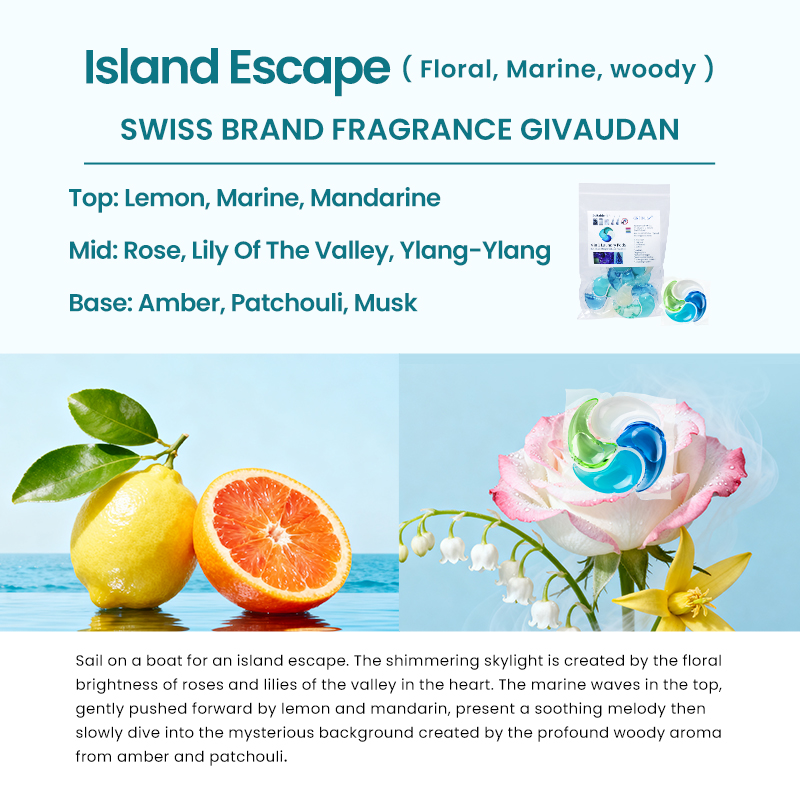 GreenLem 4-in-1 Eco-friendly Natural Gel Laundry Detergent Pods Apparel Floral Fruity Scent Capsule(pic6)