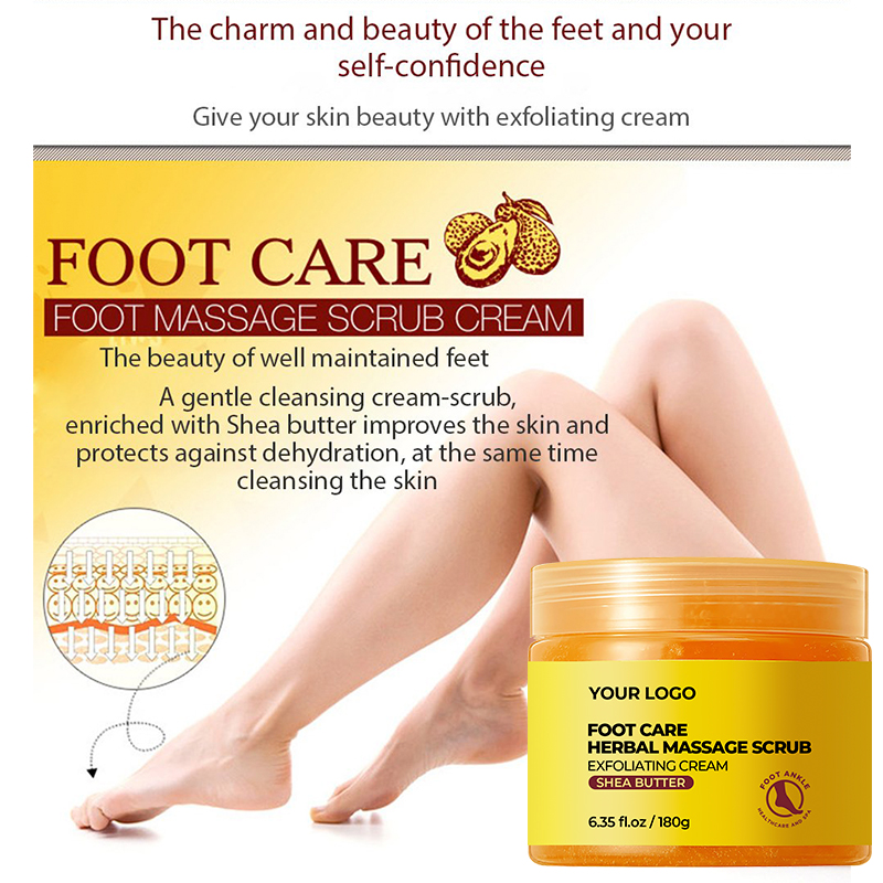 GreenLem Herbal Foot Care Massage Scrub & Exfoliating Cream with Shea Butter Gentle Exfoliation & Soothing Foot Revitalization(pic1)