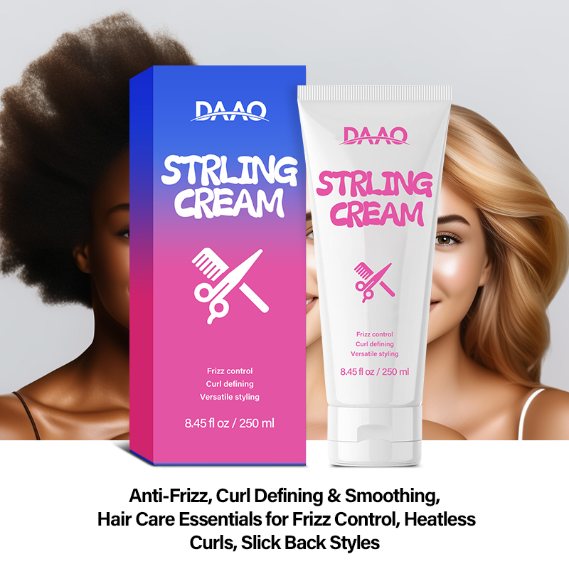 Wholesale 3 in 1 Herbal Styling Cream for Curly Wavy Hair Smooth Curl Defining and Frizz Control Moisturizing Benefits(pic6)