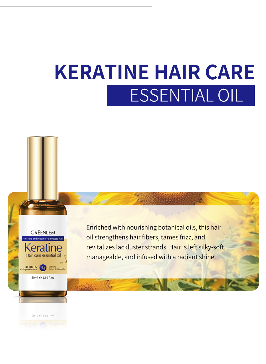 GreenLem Keratin Hair Care Set Gel Smoothing Nourishing Frizz Control Lightening Refreshing Brightening Organic Professional(pic5)