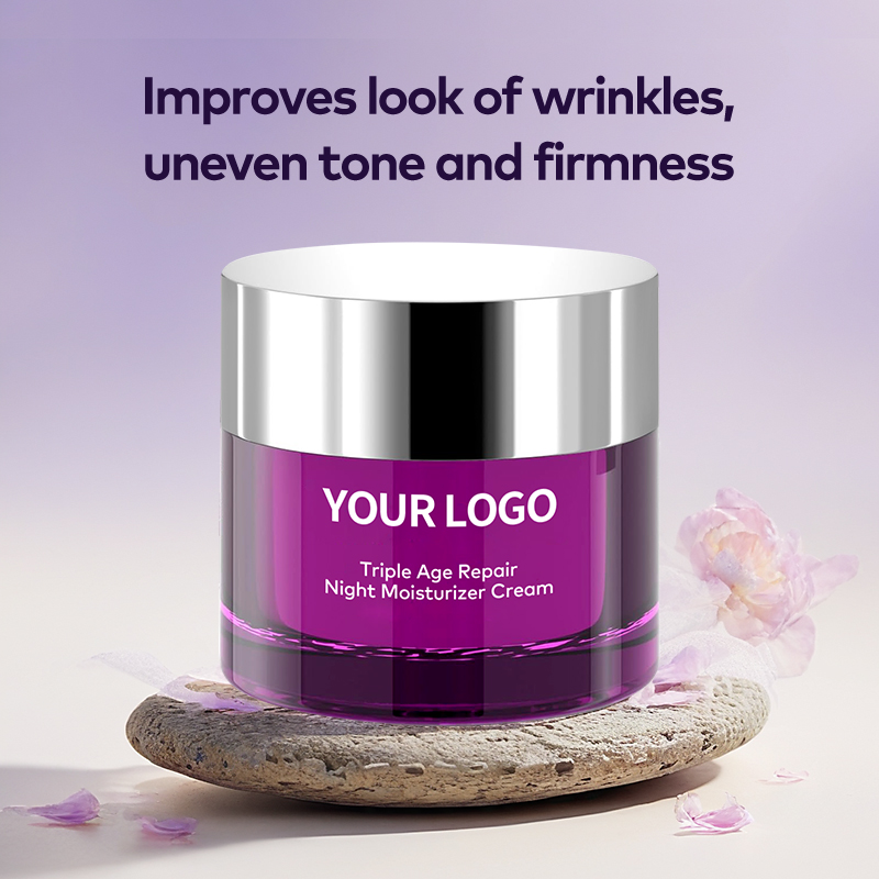 Organic Triple Repair Night Cream for Dark Spots & Wrinkles Moisturizer with Shea Butter & Vitamin C Vegan & Herbal Ingredients(pic2)