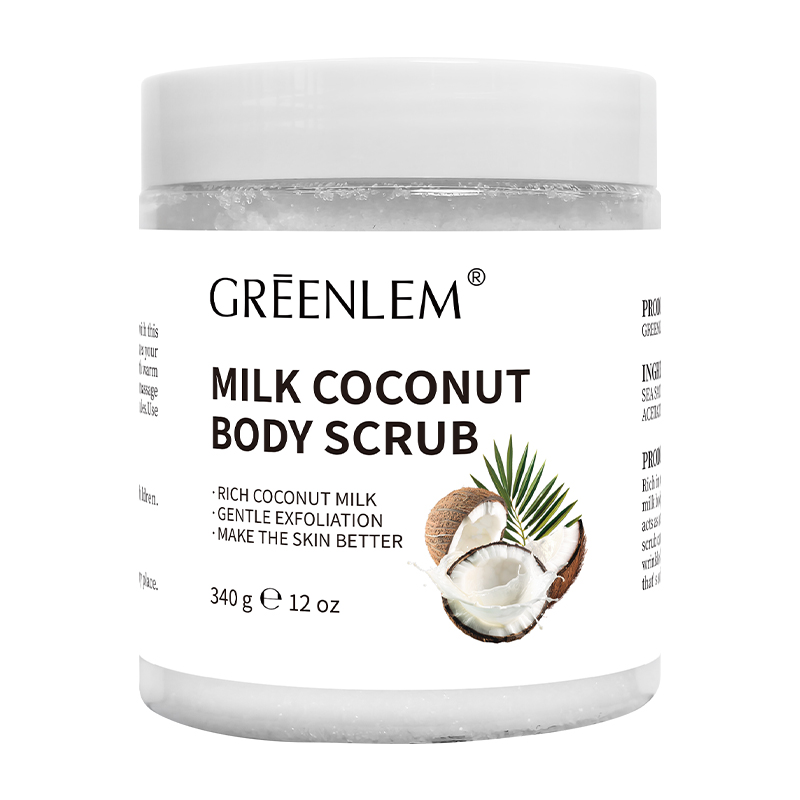 Milk & Coconut Body Scrub Exfoliant With Moisturizing Formula for Rough Skin Knees Elbows Daily Skincare(pic1)