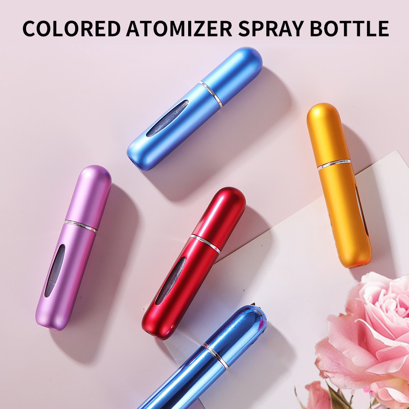 Wholesale 5ml Refillable Perfume Atomizer Travel Kit - 4 Pcs Portable Aluminum Spray Bottles for TSA Carry On, Leak-Proof(pic4)