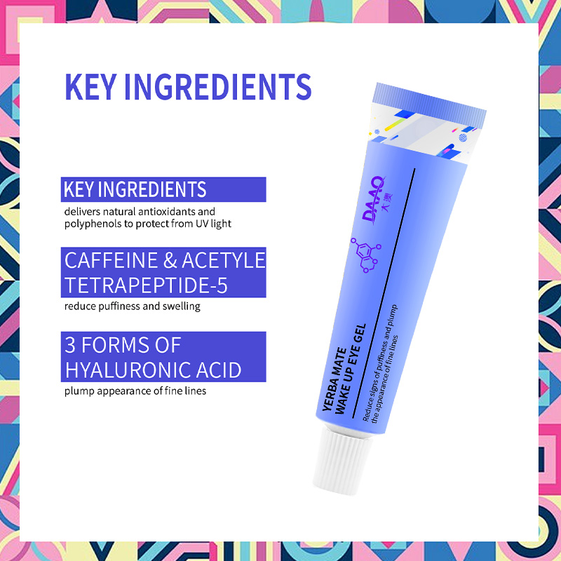 Dark Circle Corrector Puffy Eye Treatment Wake Instant Eye Gel Yerba Mate Caffeine Cooling Depuffing Anti-Fatigue Moisturizer(pic2)
