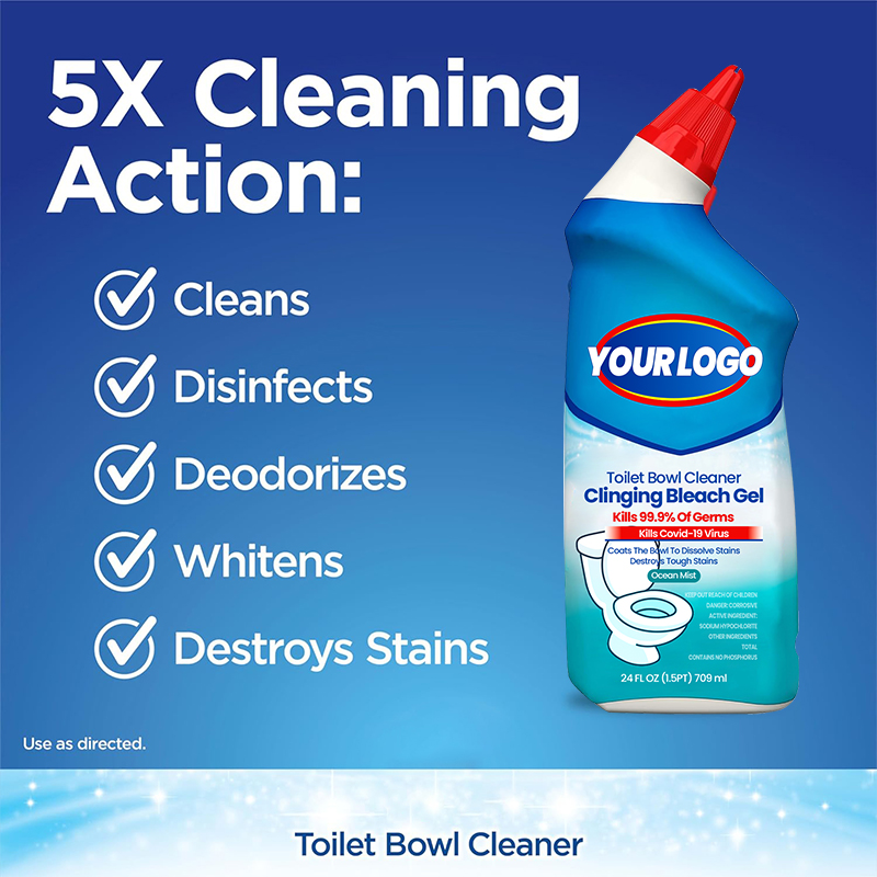 Ocean Mist Clinging Bleach Gel Disposable Toilet Bowl Cleaner for Bathroom Removes Yellow Stains Air and Odor(pic2)
