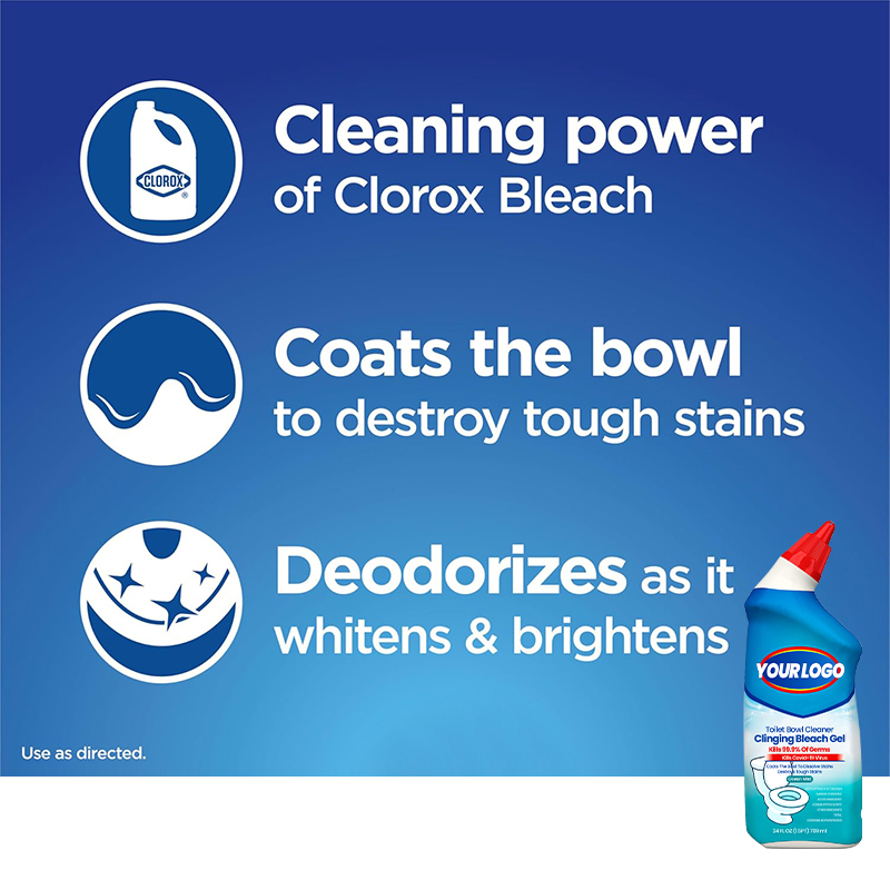Ocean Mist Clinging Bleach Gel Disposable Toilet Bowl Cleaner for Bathroom Removes Yellow Stains Air and Odor(pic4)
