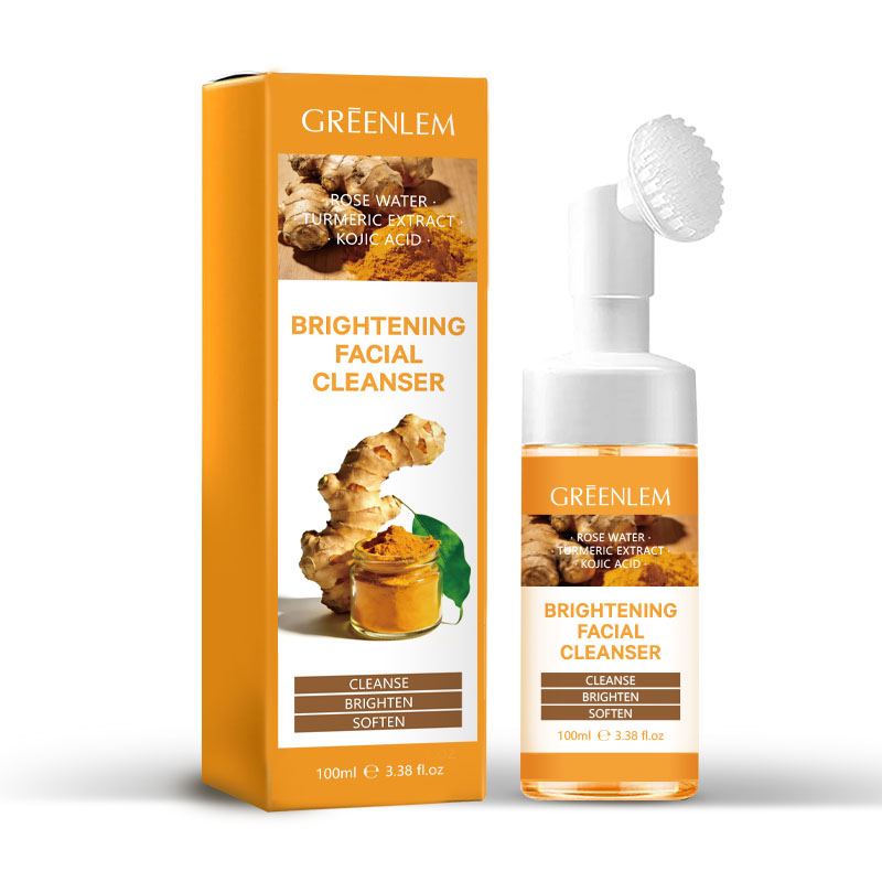 GreenLem 2026 New Arrival Turmeric Facial Cleanser Foam Cleansing Brush Deep Cleansing Moisturizing Oil Control(pic6)