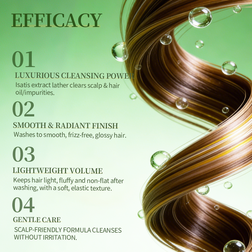 GreenLem Nourishing Herbal Hair Growth Shampoo Anti-Frizz for Usman Grass Strengthening Repair Damaged Hair Concentrated(pic4)