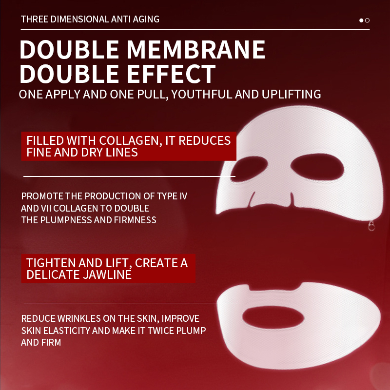 High Quality New White to Transparent Collagen Face Mask Face Tightening Anti-Aging Hyaluronic Acid Ingredients All Skin(pic4)