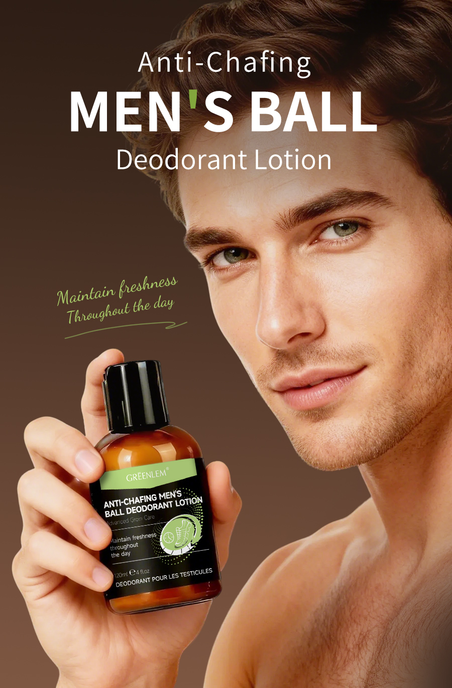 Greenlem Anti-Chafing MENS BALL Deodorant Lotion(pic1)