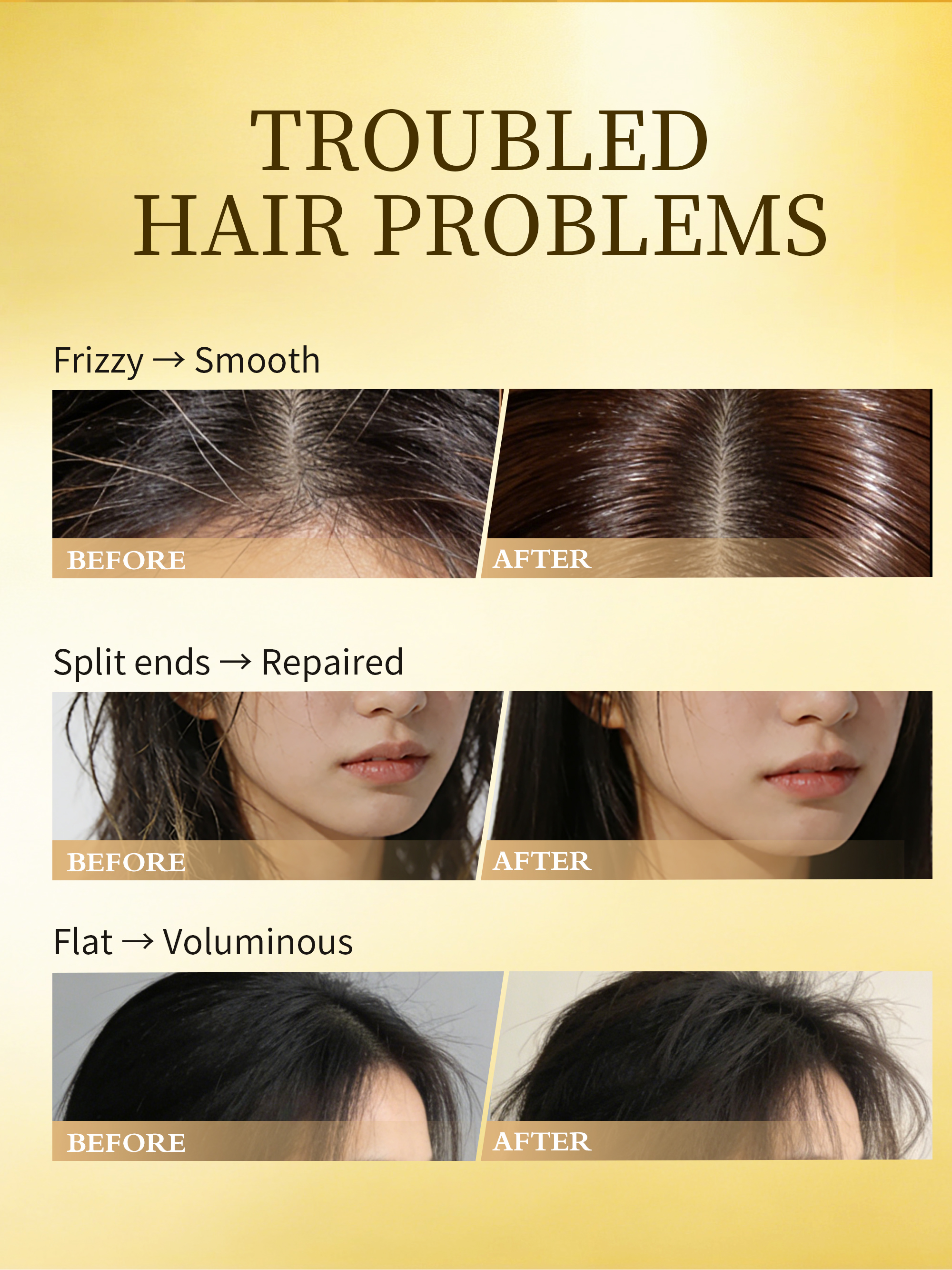 Icesea Golden Caviar 5-in-1 Hair Care Set Strengthening Shampoo Conditioner Serum Oil & Nourishing Mask for Damaged Hair(pic2)