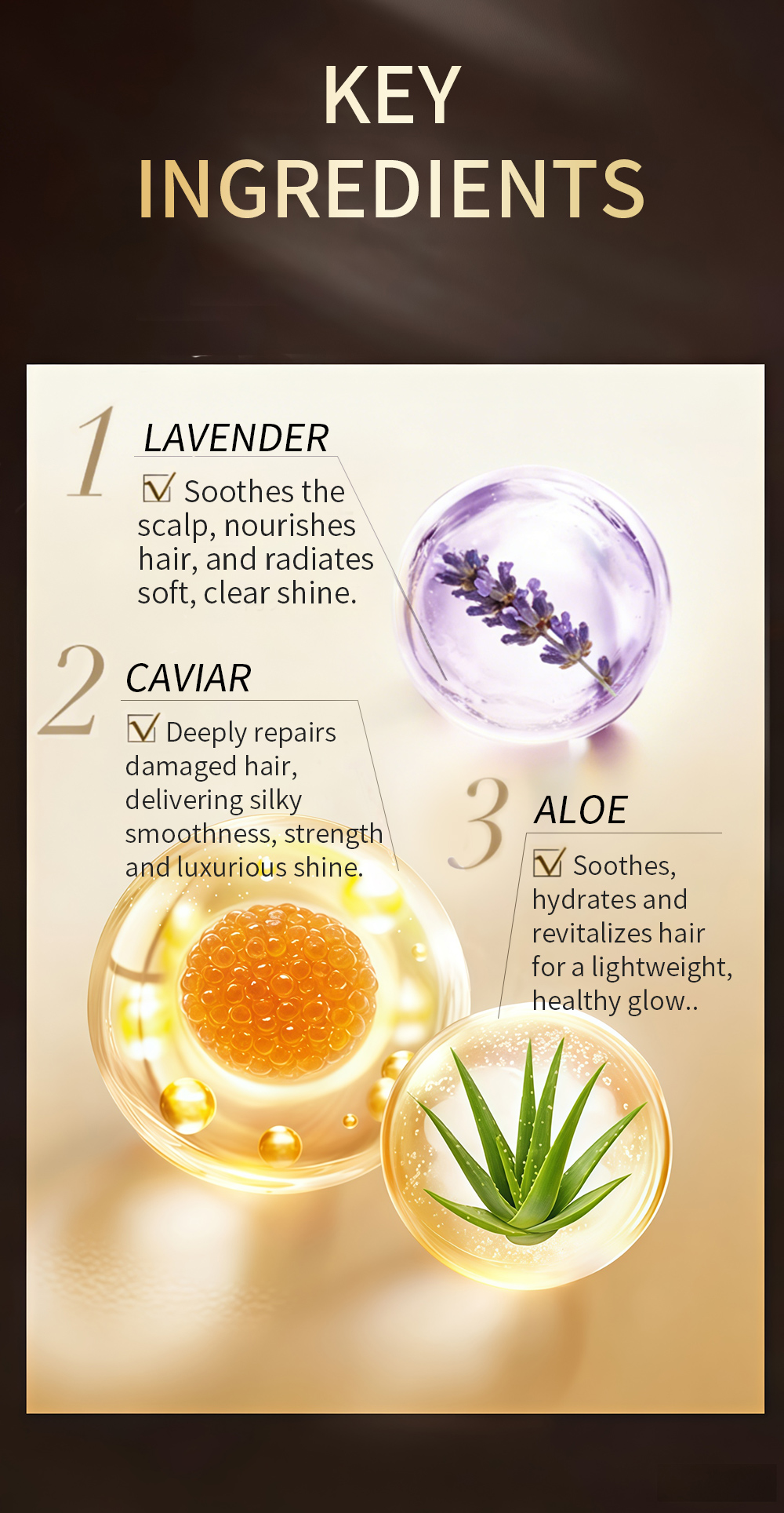 Icesea Golden Caviar Strengthening Nourishing Conditioner for Damaged Hair Deep Repair Moisturizing Care Smooth Shine(pic4)