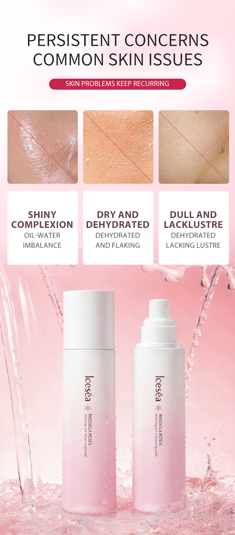 Lcesea RHODIOLA ROSEA Whitening and Moisturizing Water Customized Processing(pic2)