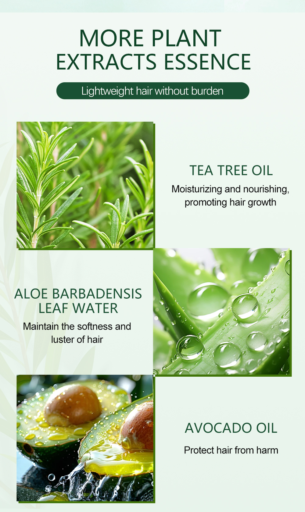 Lcesea Tea Tree Oil Control Hair Conditioner, Dandruff Removing, Volume Enhancing, Repairing Damaged Hair(pic3)