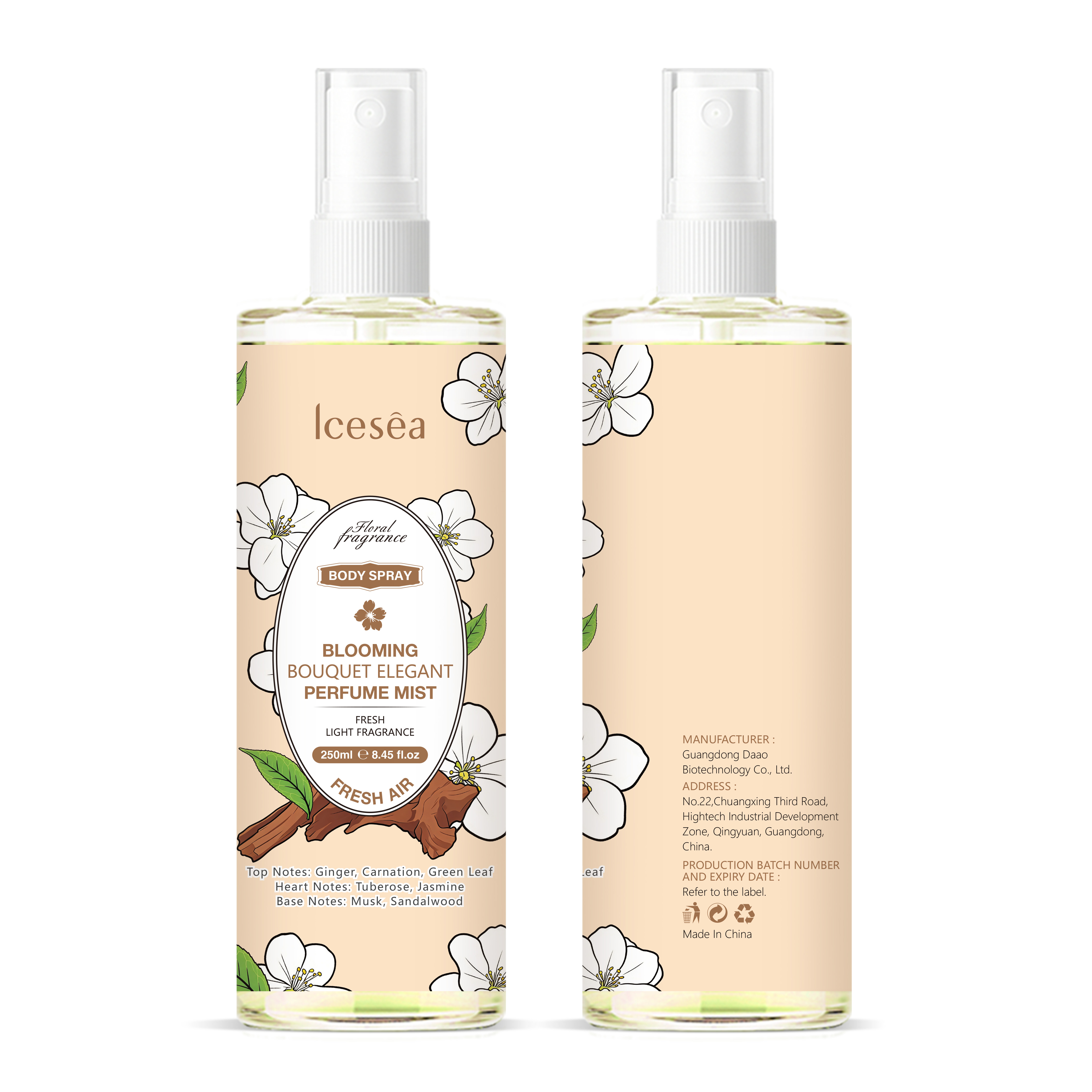 Natural Floral Body Spray, Moisturizing,