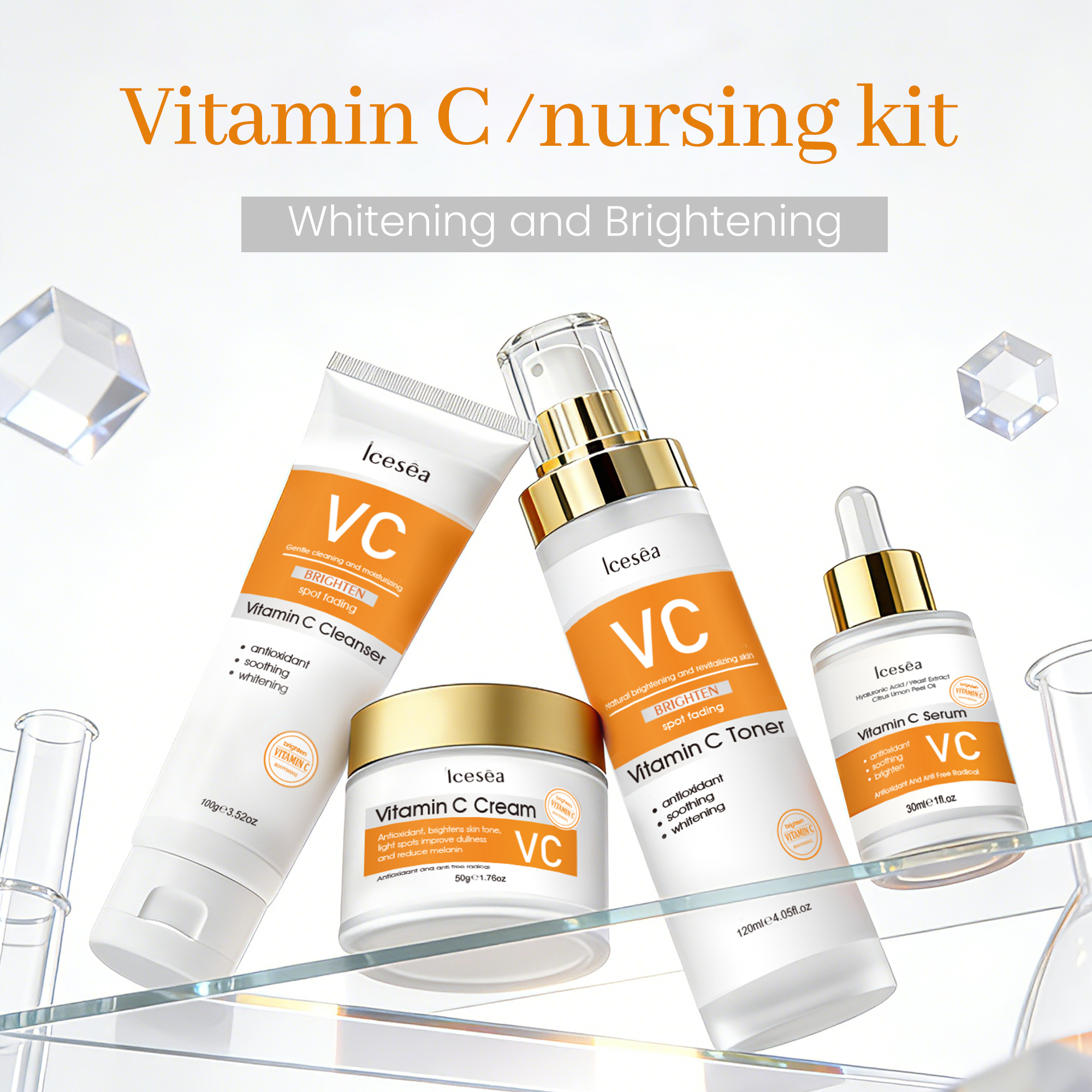 Private Label Vitamin C Skin Care Set 4-