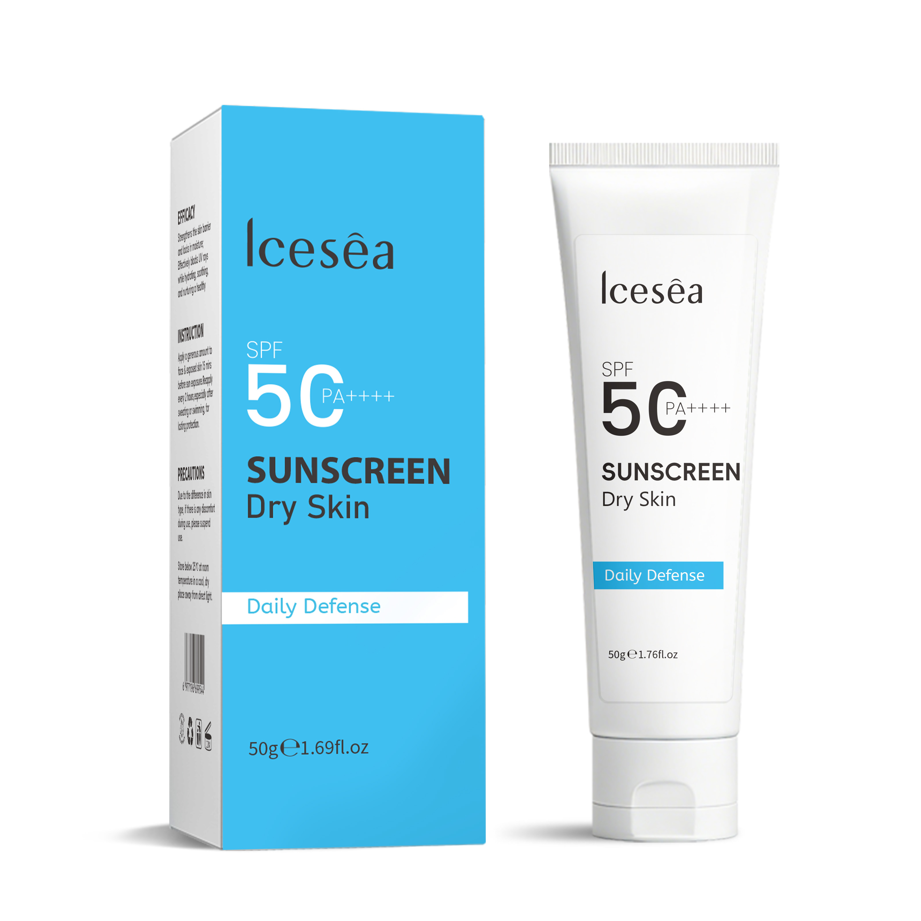 Private Label SPF50 PA++++ Sunscreen 50g