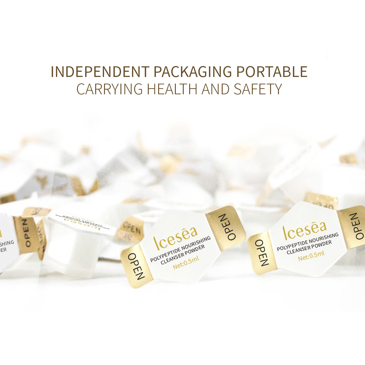 OEM/ODM Polypeptide Nourishing Cleanser Powder 0.5ml Deep Cleansing Gentle Face Wash Private Label(pic5)