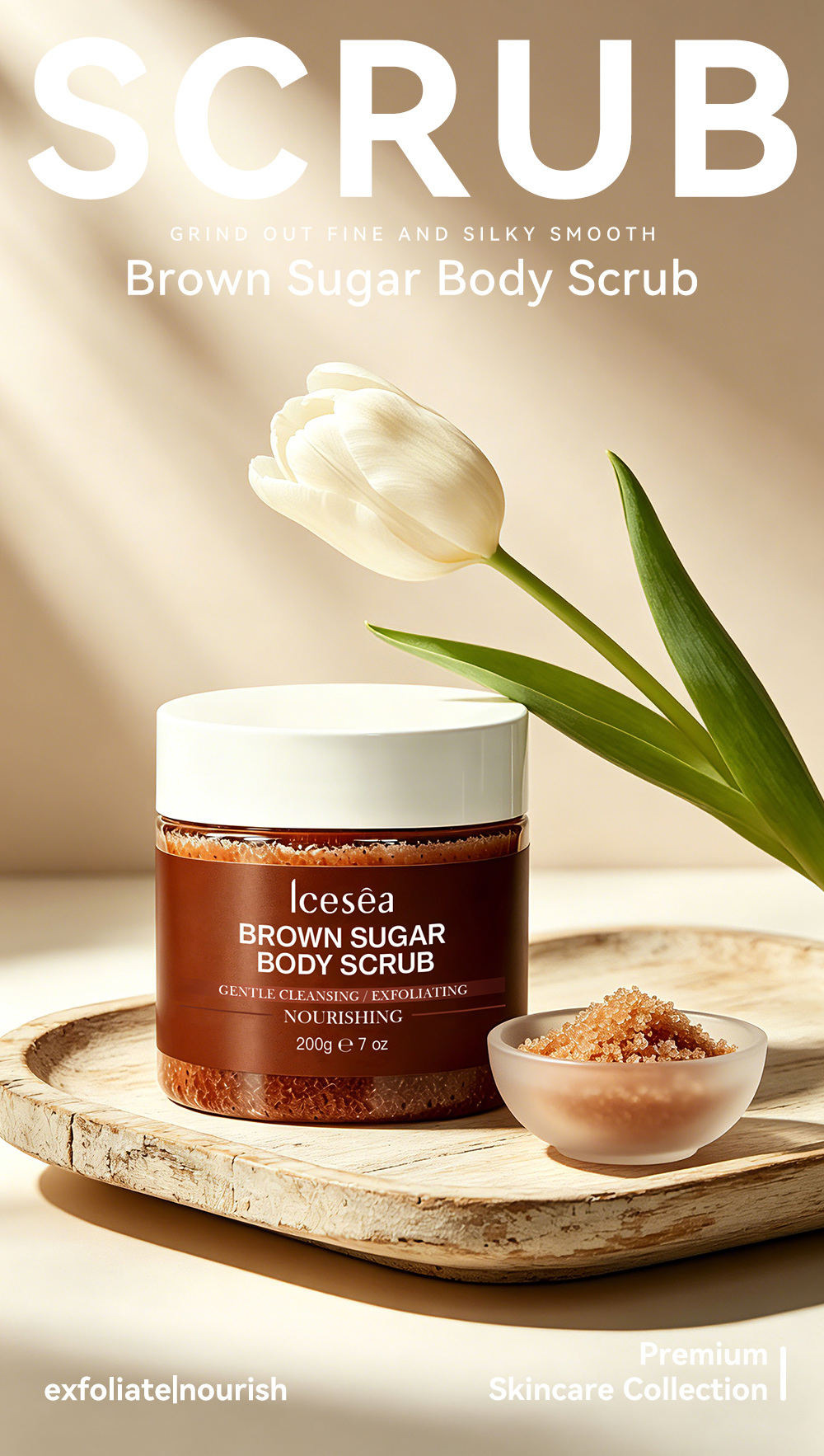 OEM Brown Sugar Body Scrub Exfoliating Moisturizing Dead Skin Remover Nourishing Hydrating for All Skin Types(pic1)