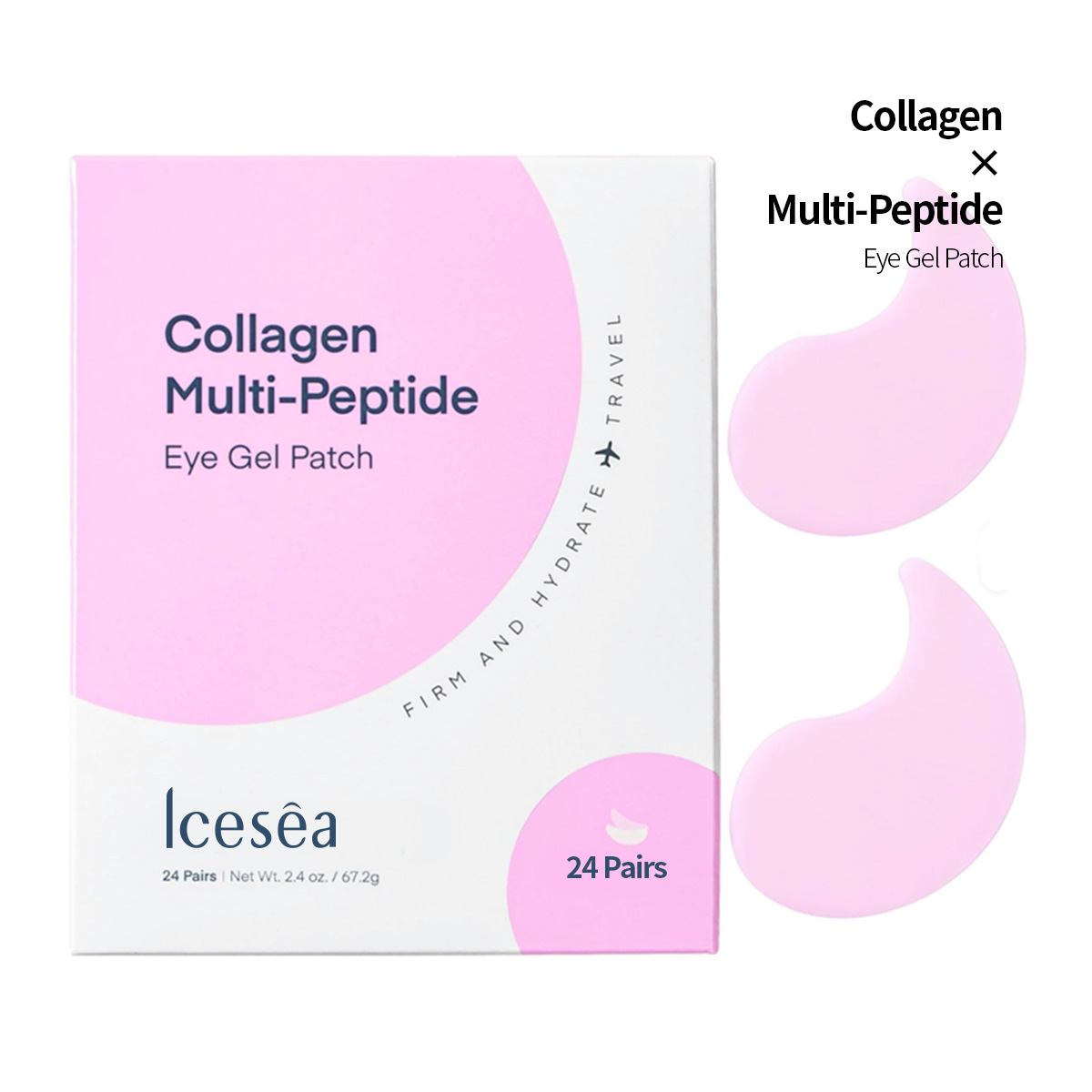 Collagen Multi-Peptide Eye Gel Patches Anti-Aging Firming Hydrating Under Eye Mask for Dark Circles Puffiness(pic1)