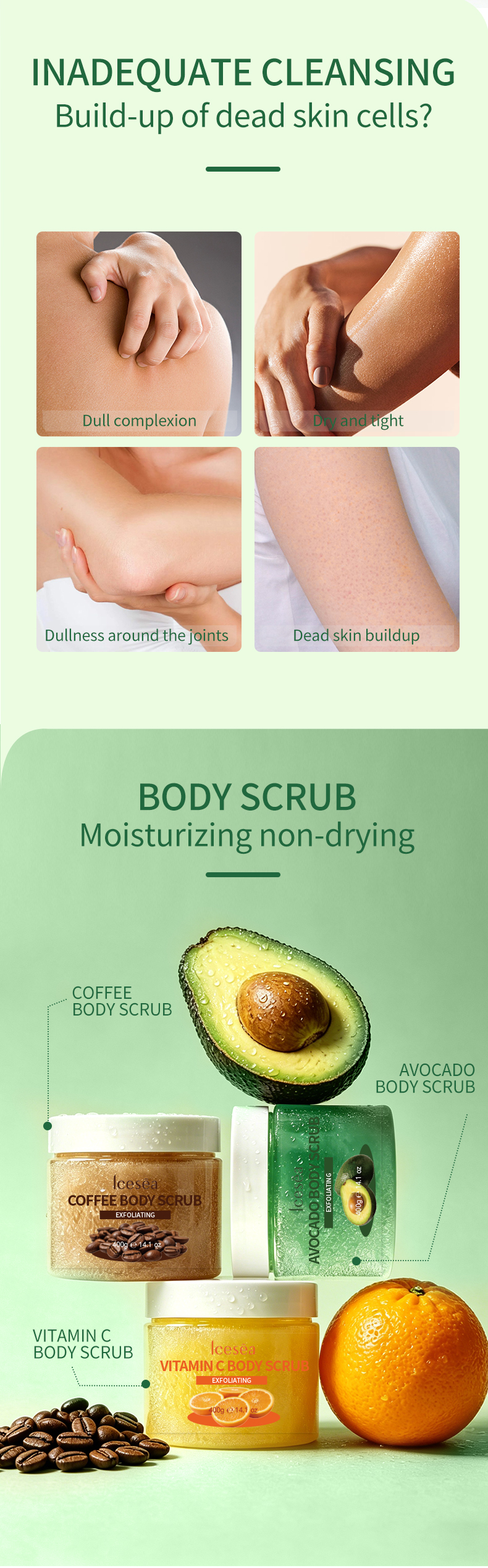 OEM/ODM Vitamin C Body Scrub Exfoliating Dead Skin Brightening Moisturizing | Private Label Wholesale Manufacturer(pic2)