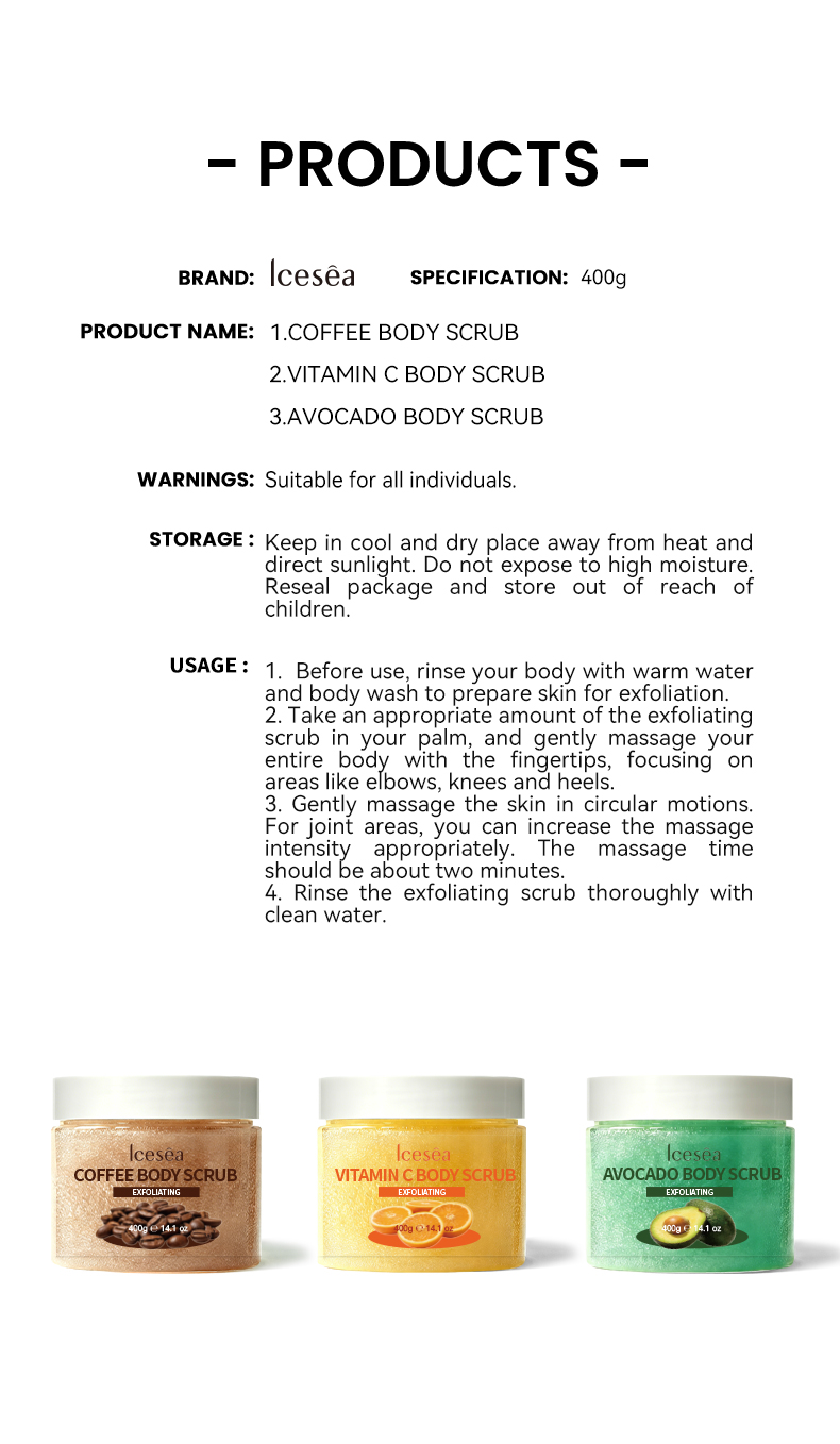 OEM/ODM Vitamin C Body Scrub Exfoliating Dead Skin Brightening Moisturizing | Private Label Wholesale Manufacturer(pic5)