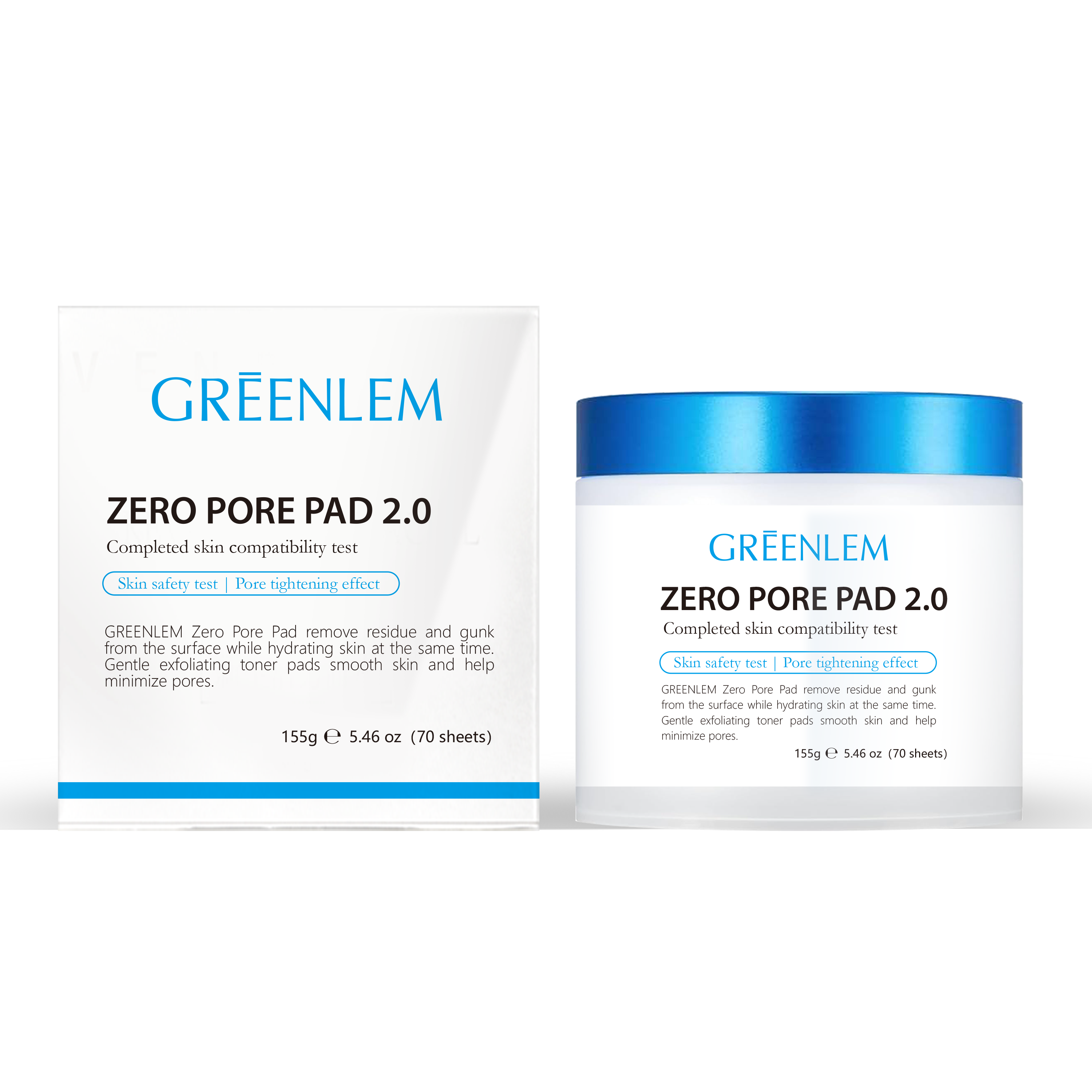 GREENLEM Glycolic Acid Pads 10%, AHA Exf