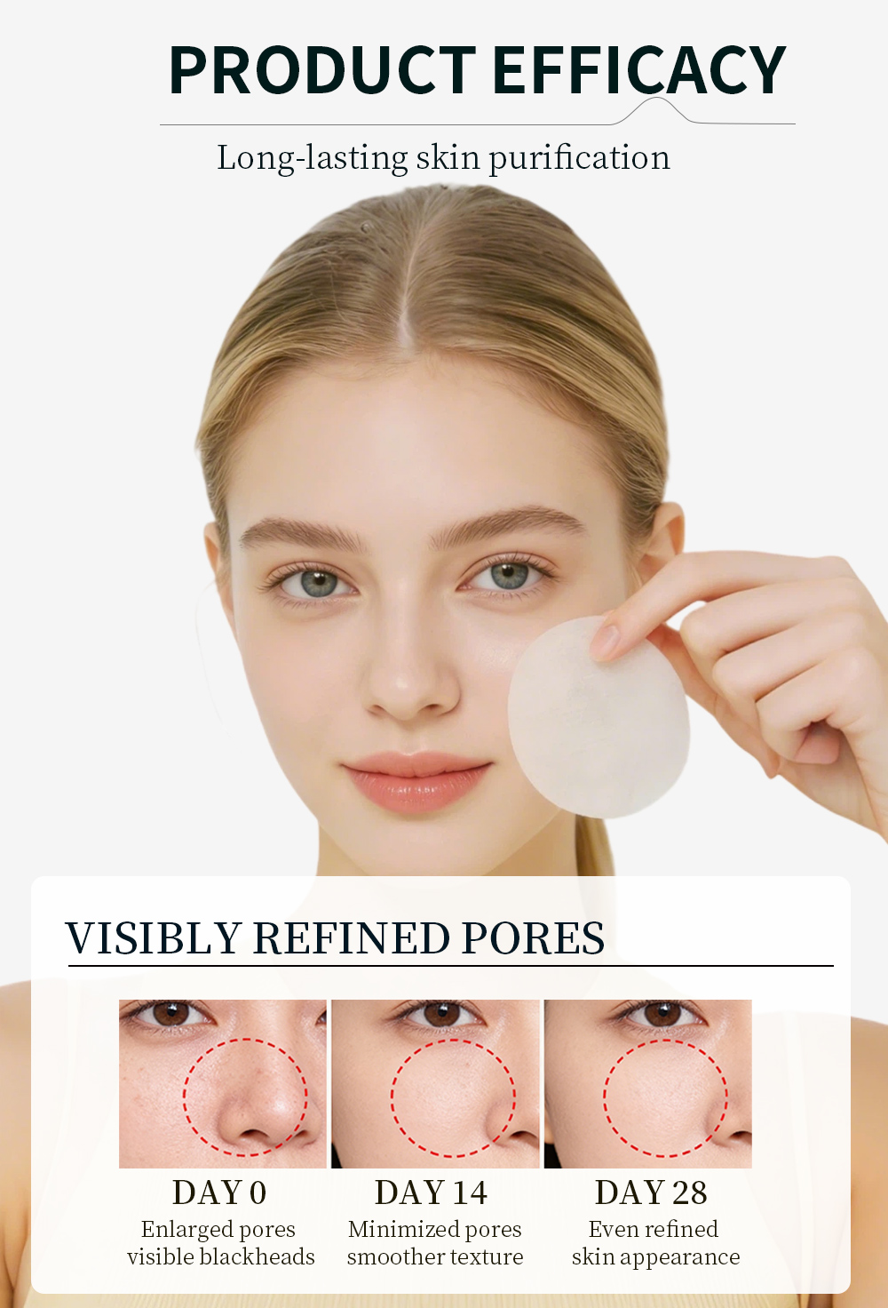 GREENLEM Glycolic Acid Pads 10%, AHA Exfoliating Face & Body Wipes for KP, Rough Bumpy Skin, Underarm Brightening(pic3)