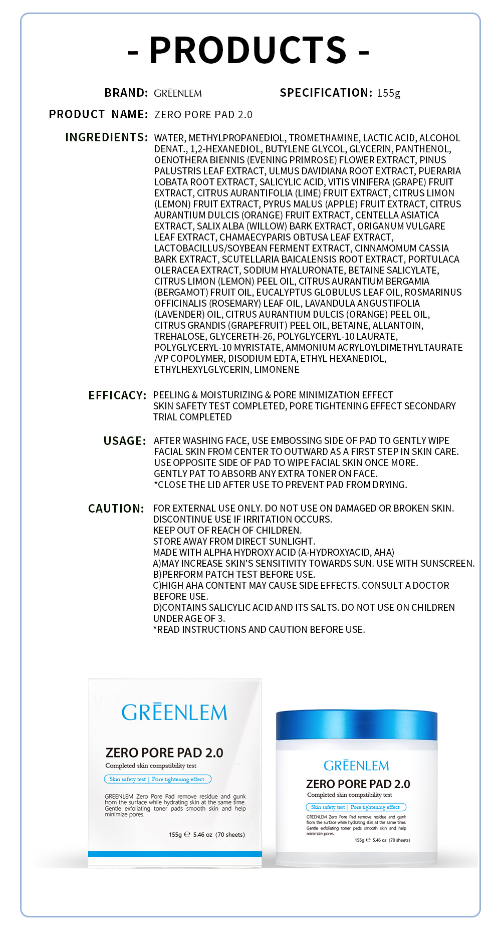 GREENLEM Glycolic Acid Pads 10%, AHA Exfoliating Face & Body Wipes for KP, Rough Bumpy Skin, Underarm Brightening(pic5)