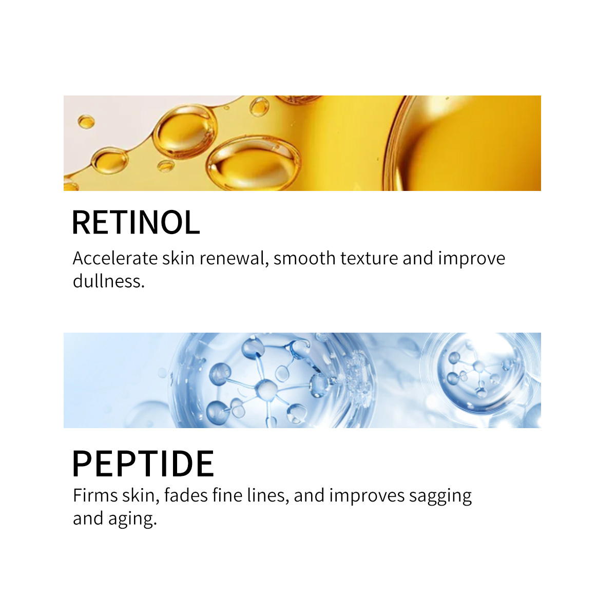 Private Label Retinol Firming Serum Age Defying for Sagging Skin Fine Lines Wrinkles OEM Manufacturer Wholesale(pic4)