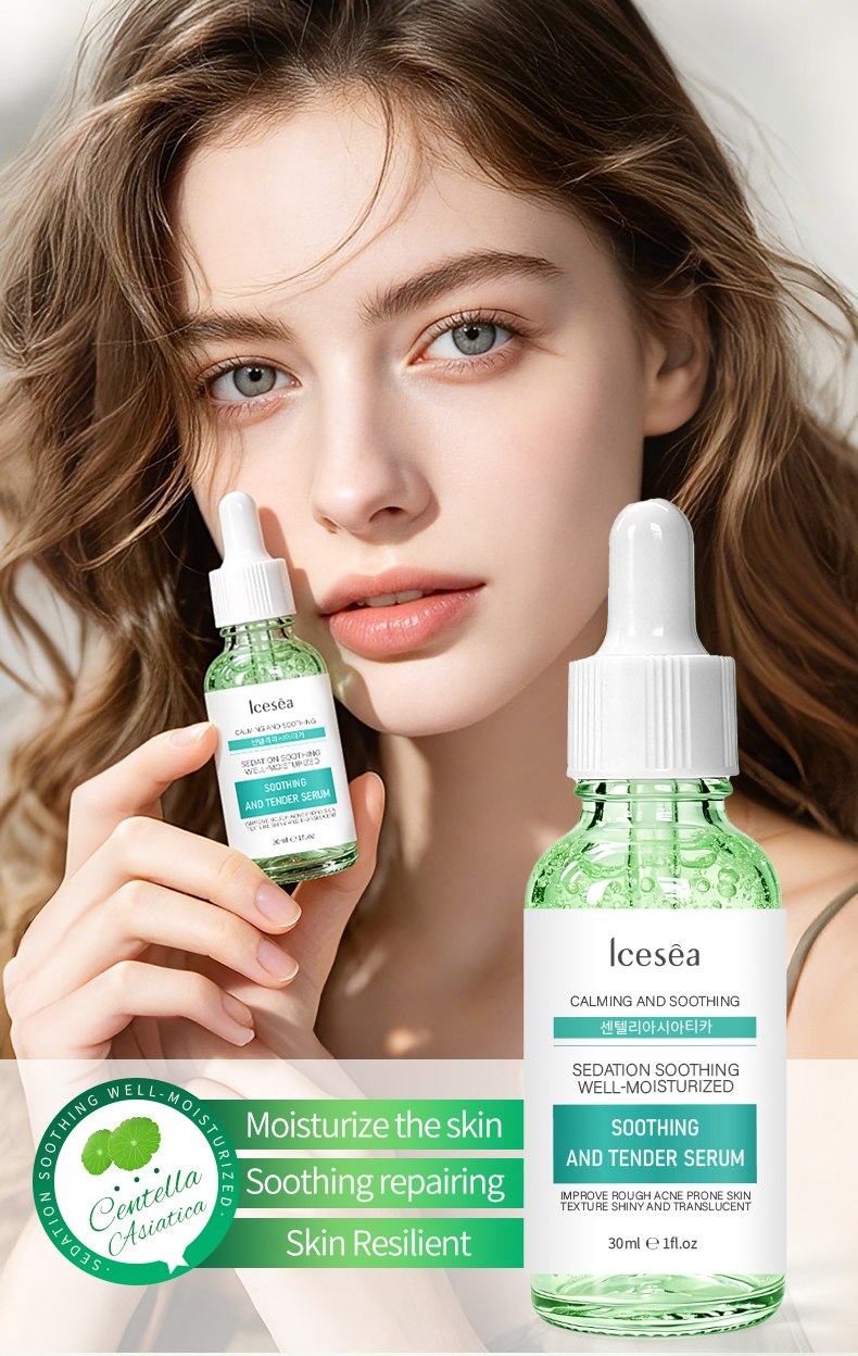 Icesea Centella Asiatica Serum 30ml Calming Soothing Redness Relief Acne Prone Skin OEM Wholesale(pic1)