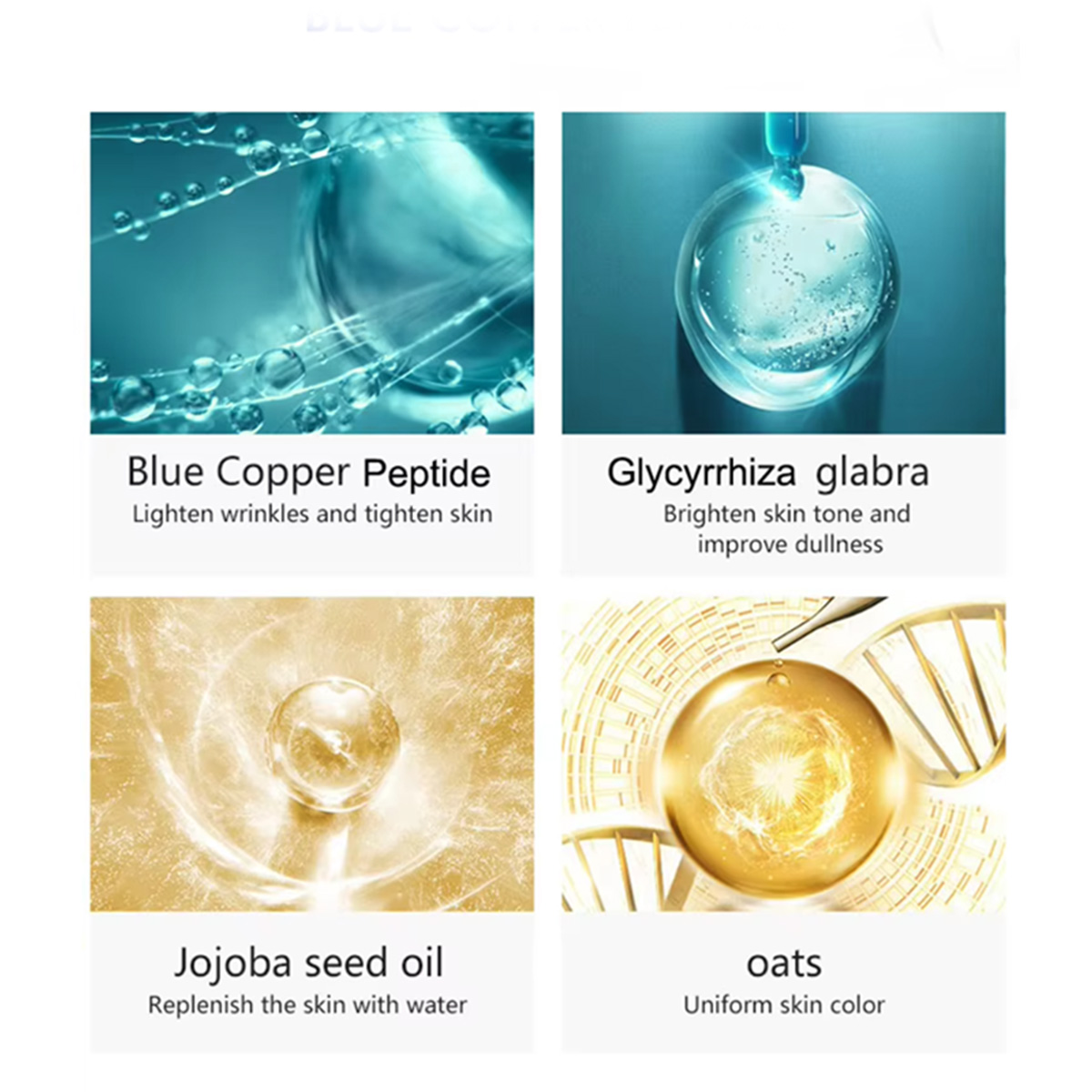 Private Label Copper Peptide 2 in 1 Face Set Lotion + Toner Blemish Prone Skin Repairing Pore Minimizer OEM Manufacturer(pic4)