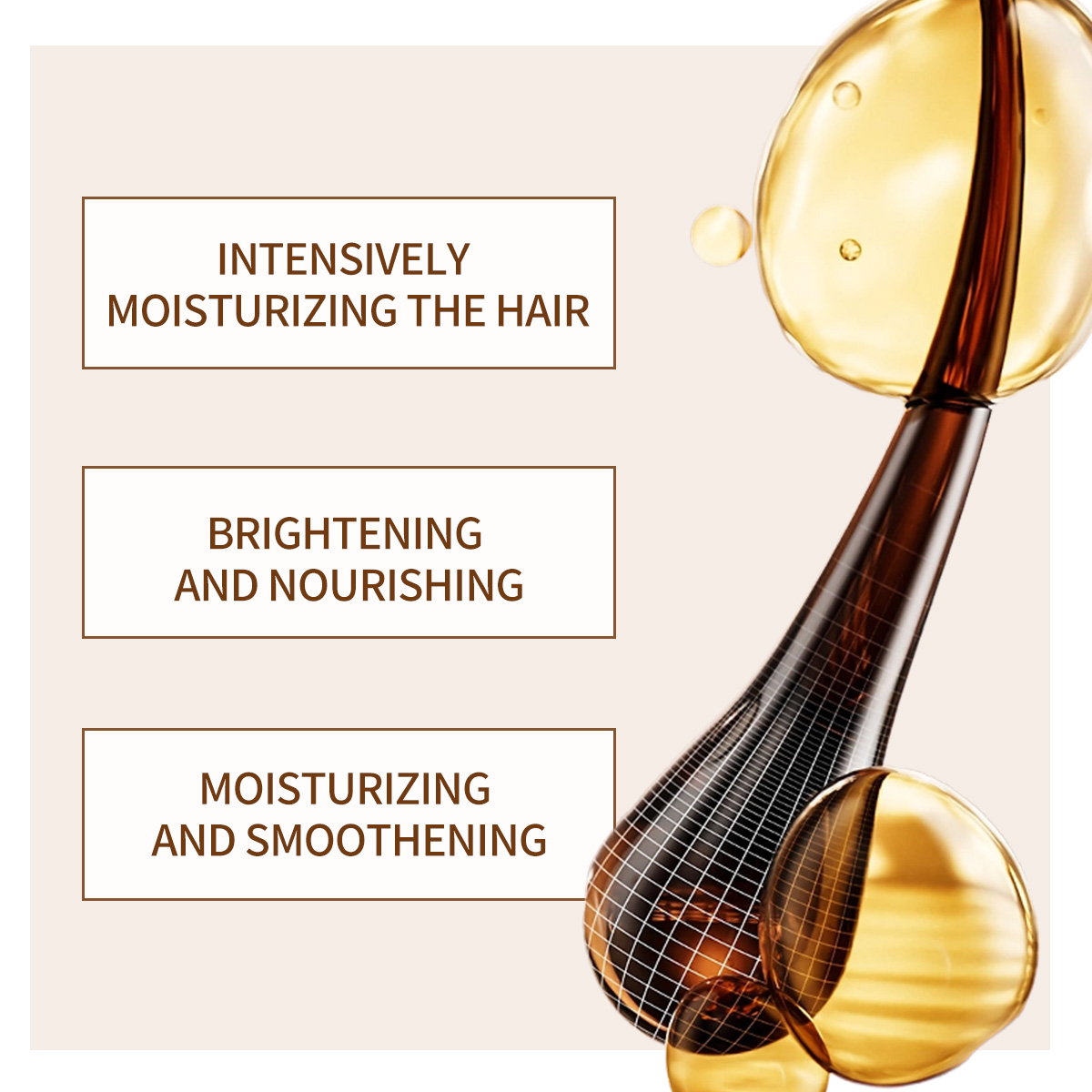OEM Daily Use Keratin Dual Effect Hair Repair Deep Conditioning Smooth Moisturizing Anti-Frizz Hair Care Cream with Jojoba Oil(pic3)