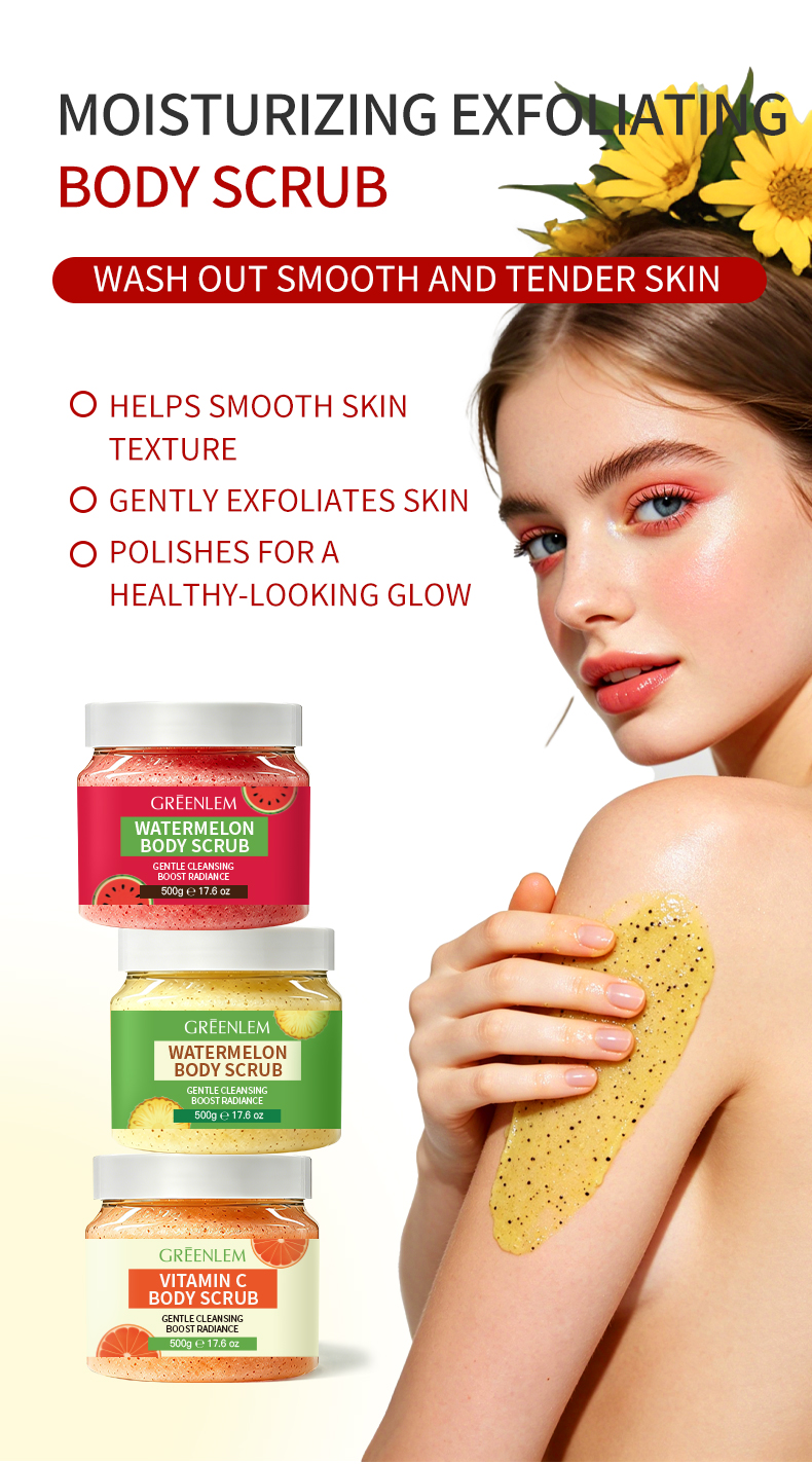 GREENLEM Avocado Coconut Body Scrub Gentle Cleansing Boost Radiance Exfoliating 300g/10.5oz(pic4)