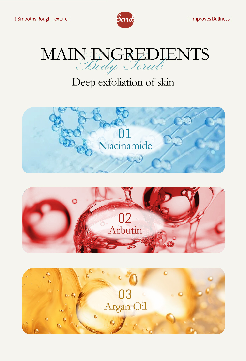 GREENLEM Honey Body Scrub Gentle Cleansing Boost Radiance Exfoliating 250g/8.8oz(pic4)