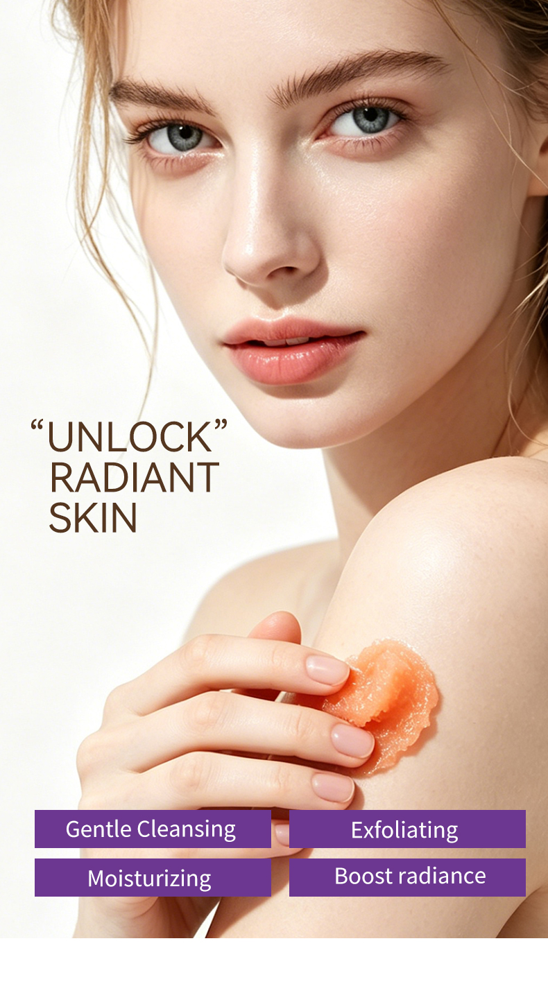 GREENLEM Turmeric Kojic Acid Body Scrub Dark Spot Fading Even Skin Tone 350g/12.3oz(pic4)