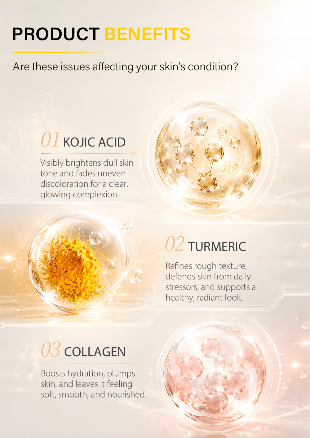 Kojic Acid and Turmeric Exfoliating Facialmasks OEM ODM(pic4)