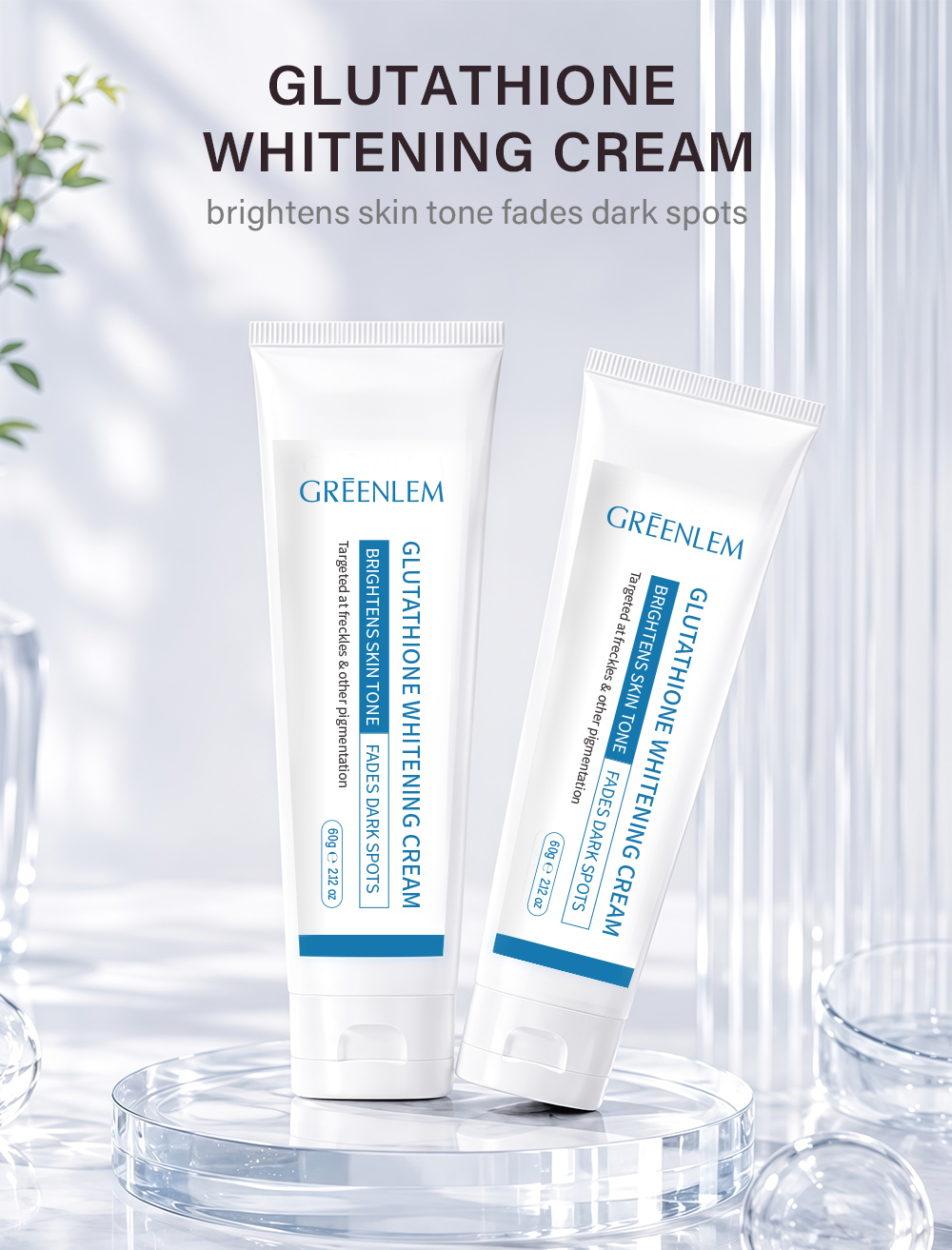 Custom OEM ODM GREENLEM Glutathione Whitening Cream Brightening Dark Spot Corrector(pic1)