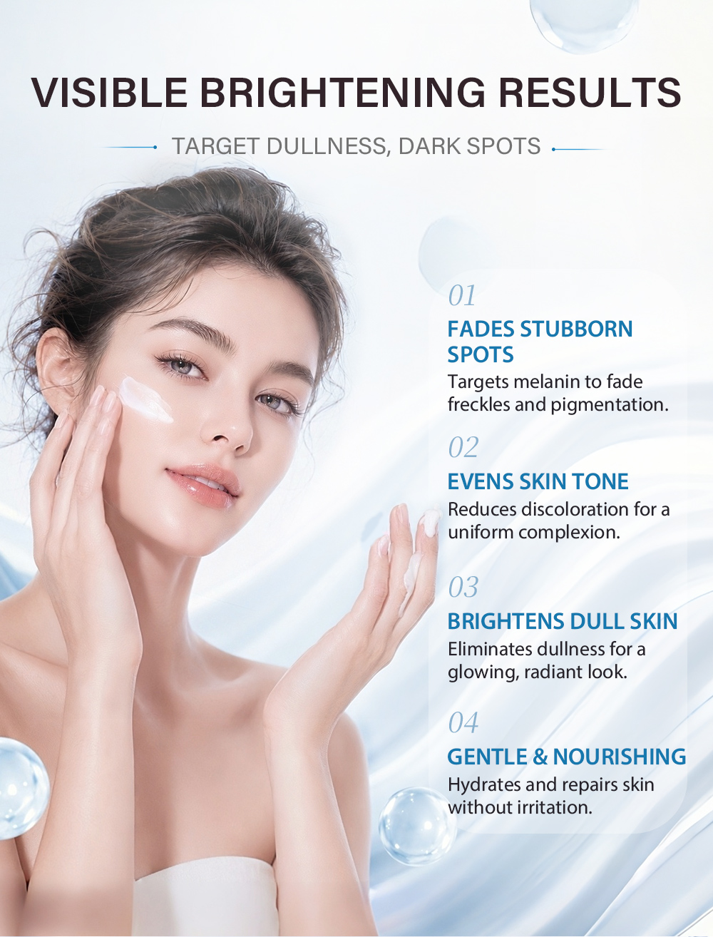 Custom OEM ODM GREENLEM Glutathione Whitening Cream Brightening Dark Spot Corrector(pic3)