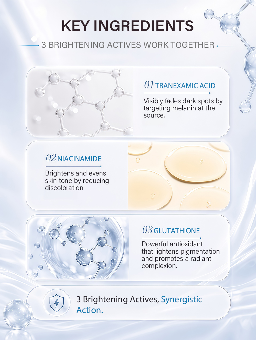 Custom OEM ODM GREENLEM Glutathione Whitening Cream Brightening Dark Spot Corrector(pic4)