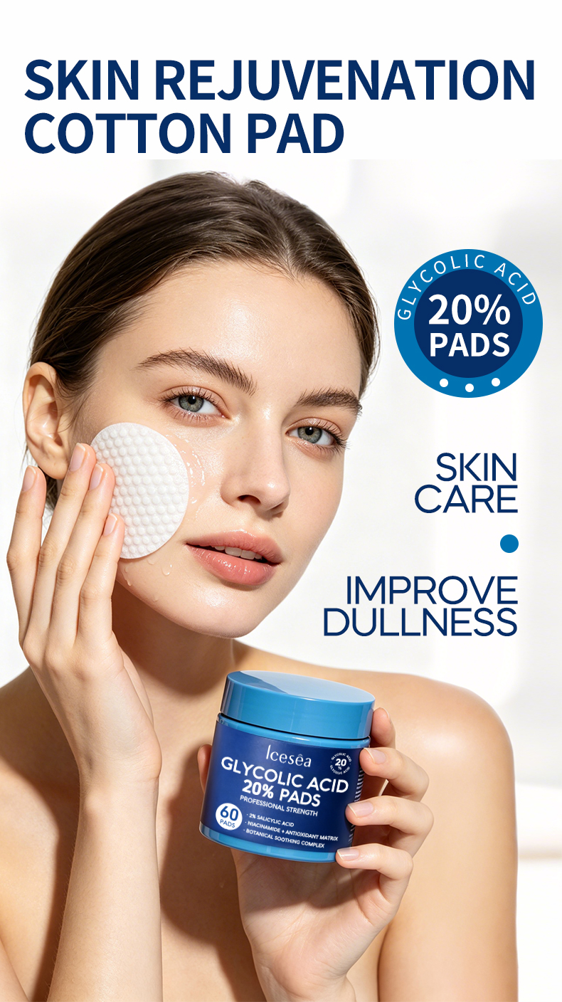 OEM Glycolic Acid 20% Resurfacing Pads Exfoliating Toner Chemical Peel Anti Aging Wrinkle Dark Spots Private Label Manufacturer(pic1)
