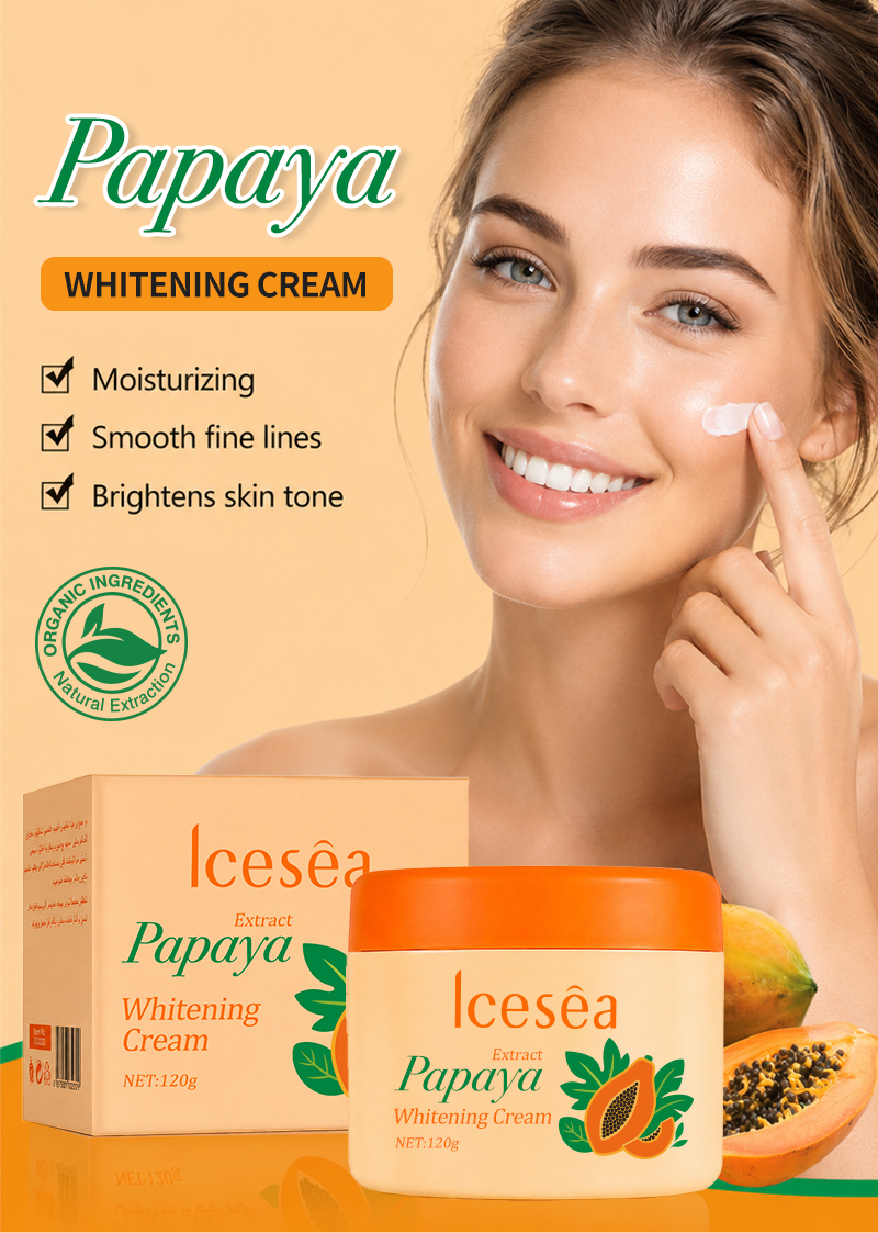 Icesea Moisturizing Day Use Skin Brightening Face Cream with Papaya Extract and Vitamin E OEM/ODM(pic1)